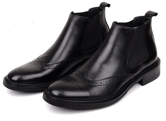 Bottes à chevilles pour hommes en cuir à grain complet sur mesure