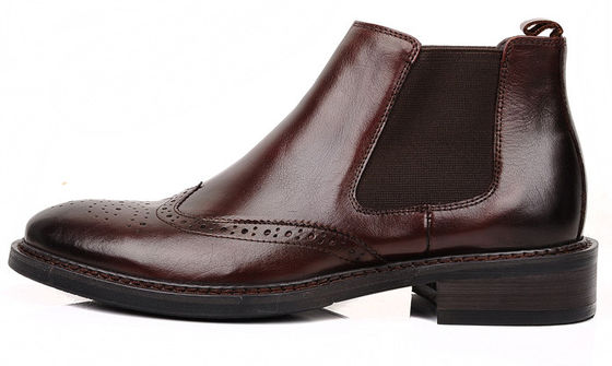 Bottes à chevilles pour hommes en cuir à grain complet sur mesure