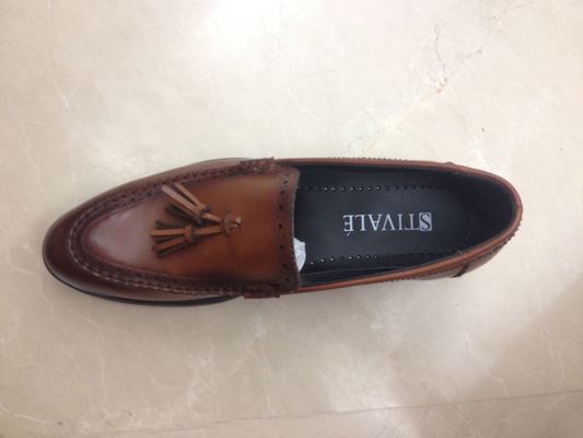 Tassel Bull Hollow Out Hommes Vêtements formels Chaussures de loisirs brun Slip sur les chaussures