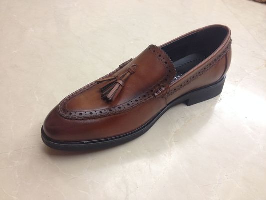 Tassel Bull Hollow Out Hommes Vêtements formels Chaussures de loisirs brun Slip sur les chaussures