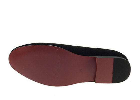 Hommes d'affaires Velours Chaussettes à fumer Broderie Hommes Rouges Loafers