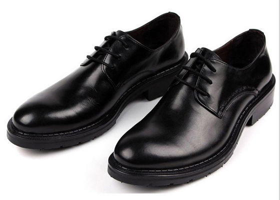 Chaussures faites à la main Hommes Noir Lace Up Dress Chaussures confortables avec des plates-formes épaisses