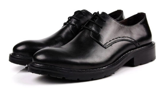 Chaussures faites à la main Hommes Noir Lace Up Dress Chaussures confortables avec des plates-formes épaisses