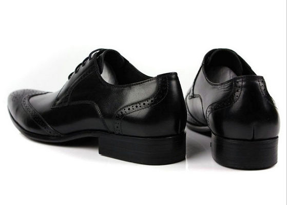 Chaussures en cuir homme à grain entier stylé Brogue Design Chaussures de robe formelle pointues pour hommes