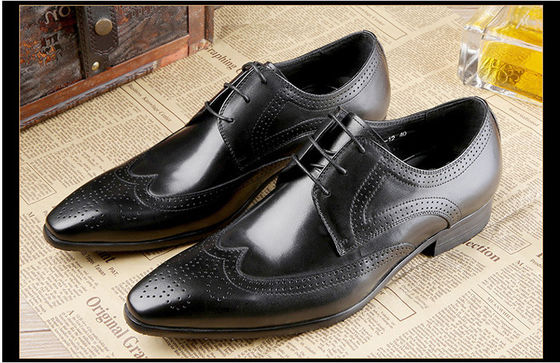 Chaussures officielles d'Oxford pour hommes en cuir de vache chaussures classiques pour hommes
