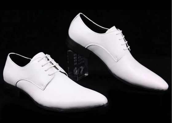 Chaussures de mariée en cuir blanc pour hommes Confortables / respirantes / chaudes avec peau de veau