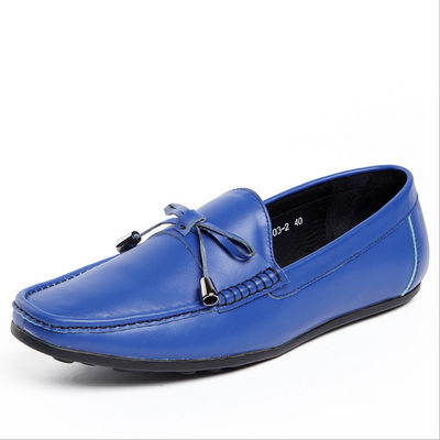 Chaussures en cuir pour hommes anti-dérapants Moccasins à la corde à manches chaussures plates