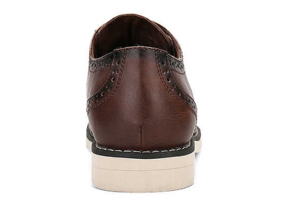Logo Imprimé Mens Chaussures de Derby en cuir noir sur mesure Chaussures décontractées brunes faites à la main