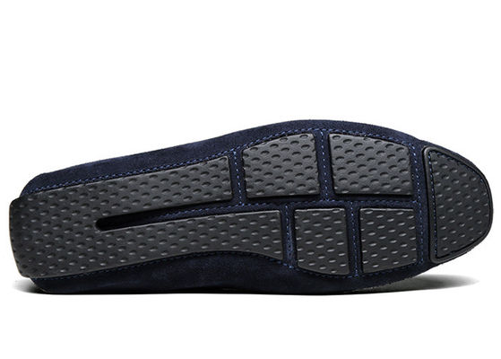 Chaussures en cuir pour hommes printemps / automne chaussures classiques bleues en daim pour hommes