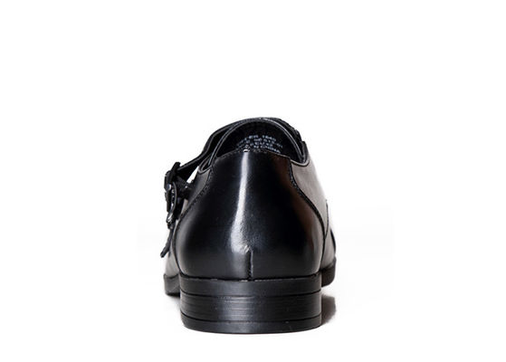 Chaussures de mariée à double boucle en cuir italien chaussures à bretelles
