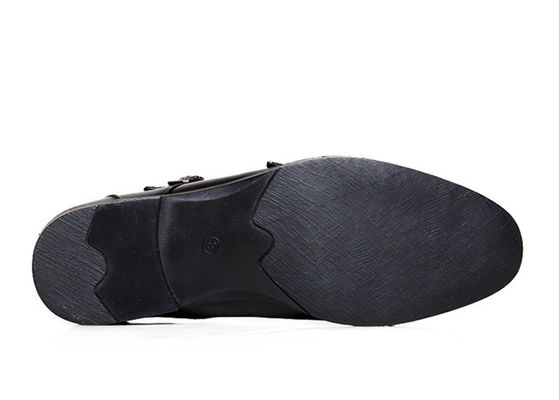 Chaussures de mariée à double boucle en cuir italien chaussures à bretelles