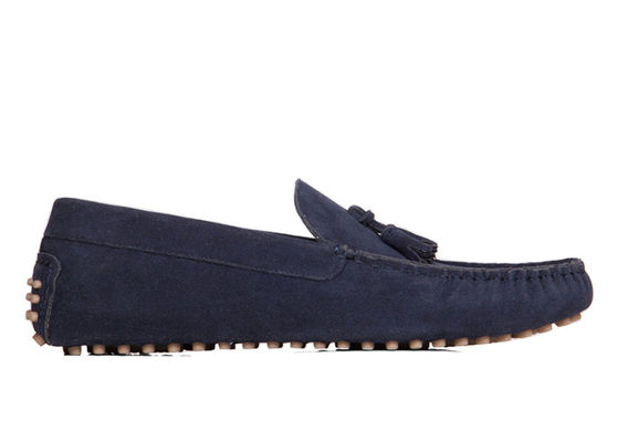 Chaussures de conduite en cuir bleu