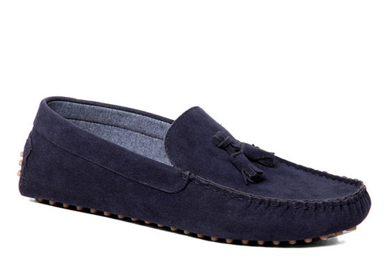 Chaussures de conduite en cuir bleu