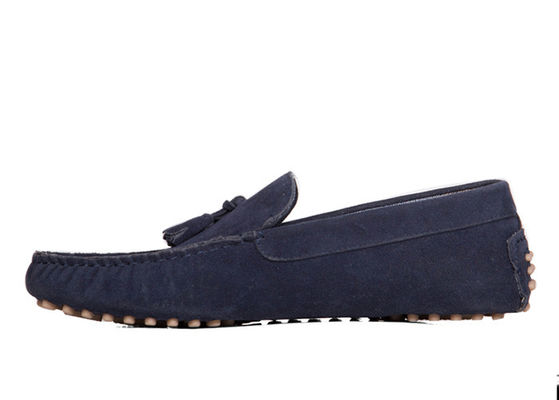 Chaussures de conduite en cuir bleu