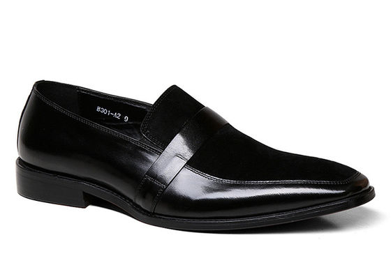 Couleurs mixtes chaussures en cuir pour hommes avec couture en cuir nubuck