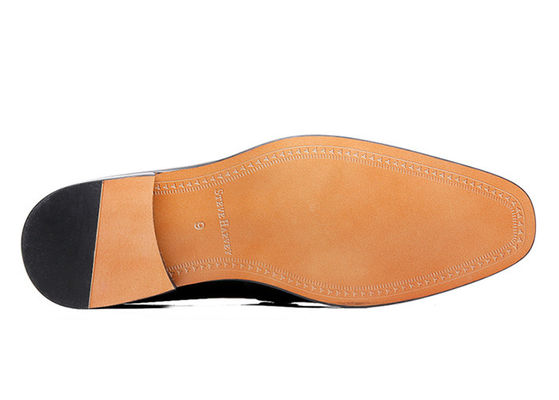 Couleurs mixtes chaussures en cuir pour hommes avec couture en cuir nubuck