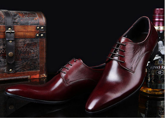 Robe de mariée romantique en cuir doux pour homme chaussures de couleur pure brossé au style britannique