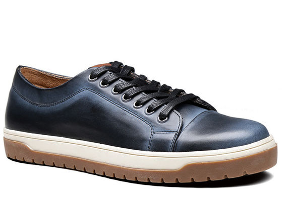 Chaussures de sport en cuir pour hommes à orteils ronds