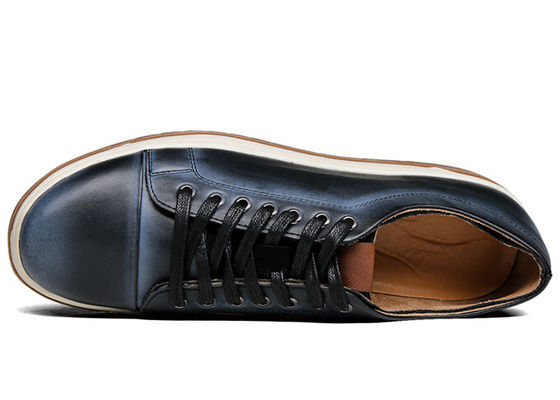 Chaussures de sport en cuir pour hommes à orteils ronds