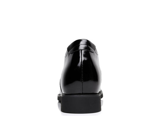Chaussures à talons noirs d' oxford pour hommes avec ascenseur