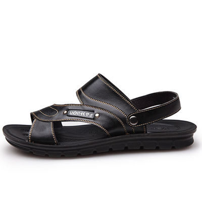 Des sandales en cuir pour homme, des sandales douces.