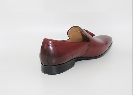 Chaussures de mariage à talons bas Loafers style Taureau orteil rond Chaussures d'Oxford artisanales