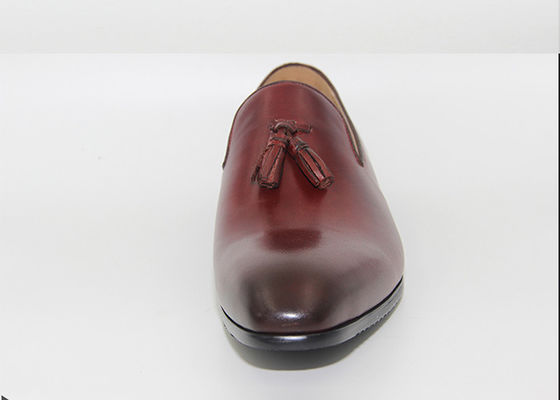 Chaussures de mariage à talons bas Loafers style Taureau orteil rond Chaussures d'Oxford artisanales