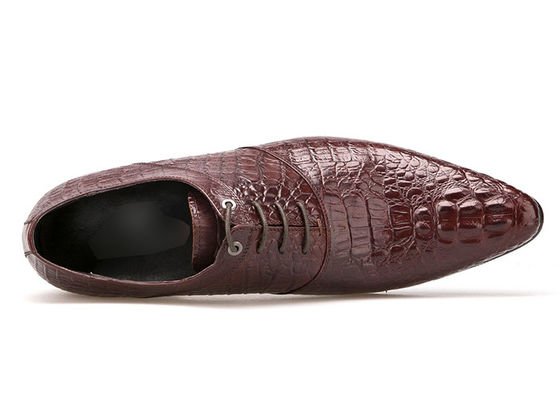 Vêtements de mariée en cuir bronzé pour hommes chaussures à talons bas pour hommes chaussures d'Oxford brunes