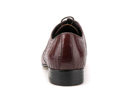 Vêtements de mariée en cuir bronzé pour hommes chaussures à talons bas pour hommes chaussures d'Oxford brunes