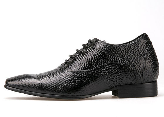 7 cm Noir Talons épais Robe de mariée pour homme Noir / brun Chaussures pour hommes Chaussures en cuir