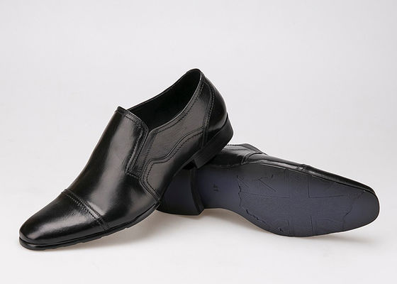 Vêtements de mariée pour hommes chaussures résistantes à l'usure en cuir noir plat