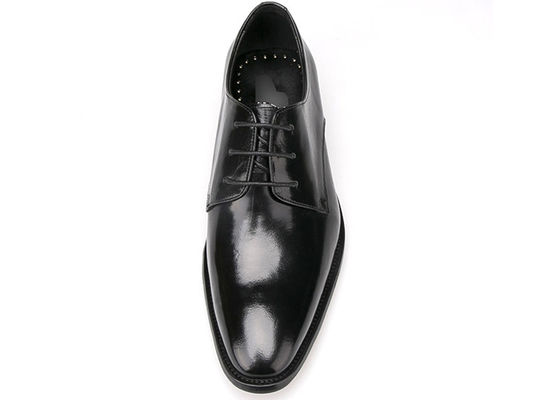 Chaussures italiennes en cuir pour hommes, chaussures en dentelle noire, chaussures pour bureau