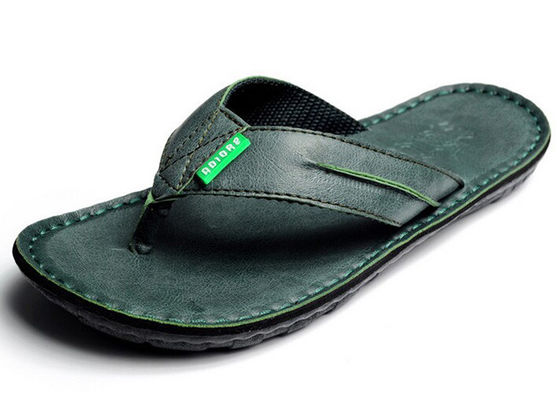 Flip Flop Homme pantoufles en cuir personnalisées Homme d'été Designer Slip On Shoes