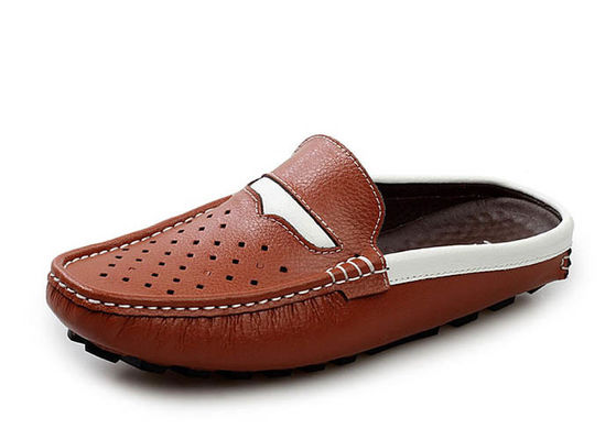 Mode d'été en cuir authentique sandales pour hommes / sandales pour hommes en cuir de vache