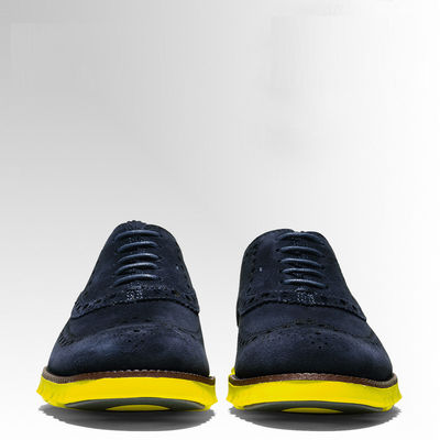 Chaussures décontractées bleues pour hommes Chaussures légères en daim pour l'exercice en plein air