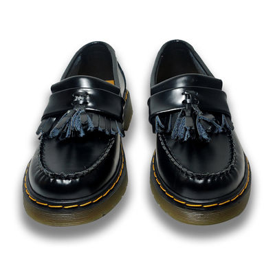 En cuir d'Oxford Véritable Vêtement de femme Chaussures résistantes à l'usure Noir