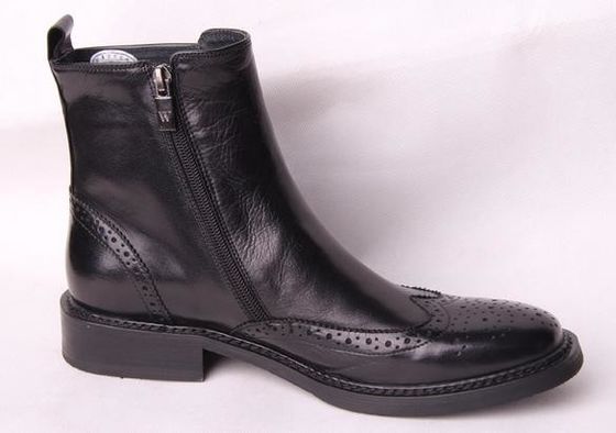 Bottes de combat pour hommes en cuir Designer Web Bottes de combat pour hommes à cheville haute