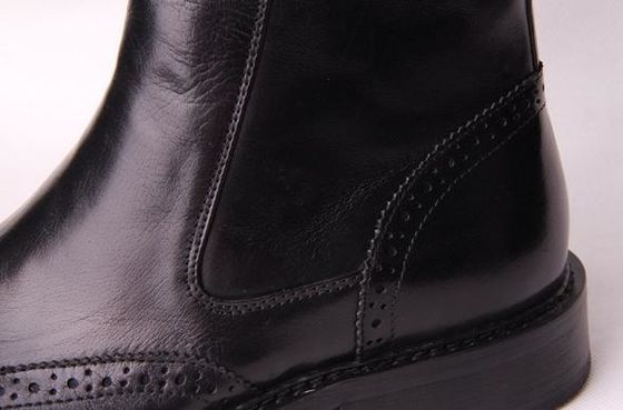 Bottes de combat pour hommes en cuir Designer Web Bottes de combat pour hommes à cheville haute