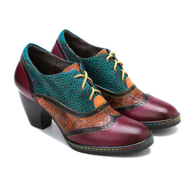 Chaussures à talons épais chaussures à talons épais femmes chaussures rétro