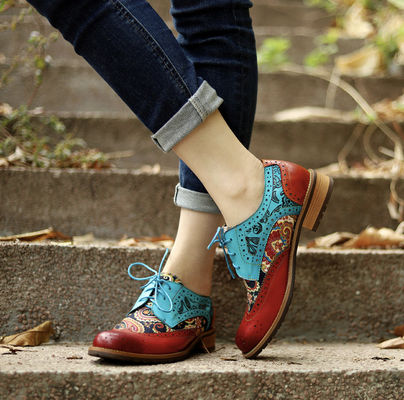 Chaussures de course en cuir de style britannique