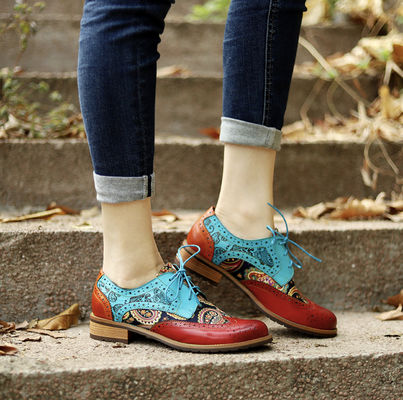 Chaussures de course en cuir de style britannique