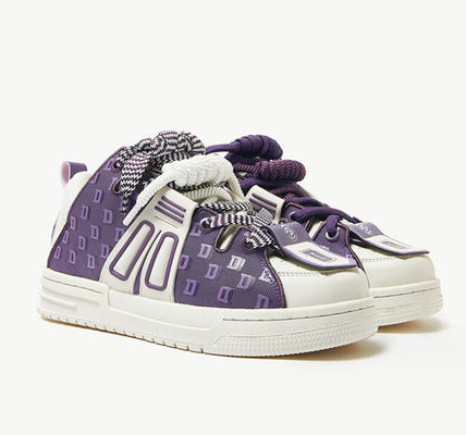 Sneakers en cuir féminin élégant Patchwork Sneakers de plateforme décontractée féminine