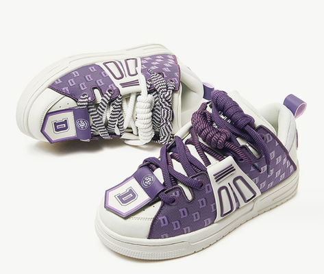 Sneakers en cuir féminin élégant Patchwork Sneakers de plateforme décontractée féminine