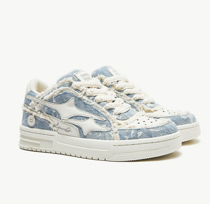 Chaussures de sport en cuir pour femmes de style américain Tendance chaussures en denim pour femmes