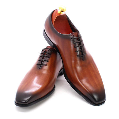 Chaussures d'homme en cuir authentique Italie chaussures d'affaires noires et brunes élégantes