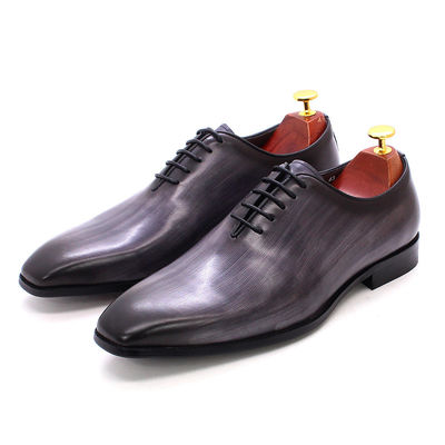 Chaussures d'homme en cuir authentique Italie chaussures d'affaires noires et brunes élégantes