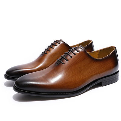 Chaussures d'homme en cuir authentique Italie chaussures d'affaires noires et brunes élégantes
