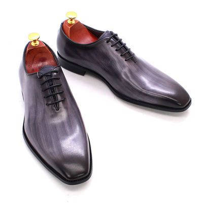 Chaussures d'homme en cuir authentique Italie chaussures d'affaires noires et brunes élégantes