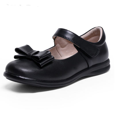 Chaussures d'école en cuir unisexe à talons plats avec lacets semelle en caoutchouc
