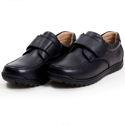 Chaussures d'école en cuir unisexe Noir taille 26-45 Talon plat avec doublure en cuir